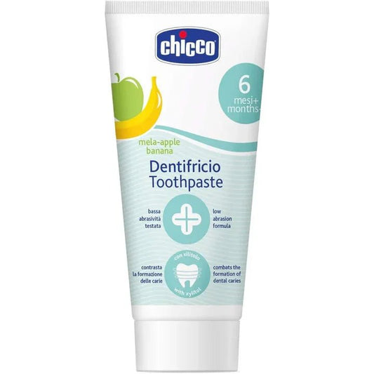 Chicco Apple - Banana Toothpaste with Fluoride 50ml 6 - 24m Age - 6 Months to 3 Years - Adenzo Comfies