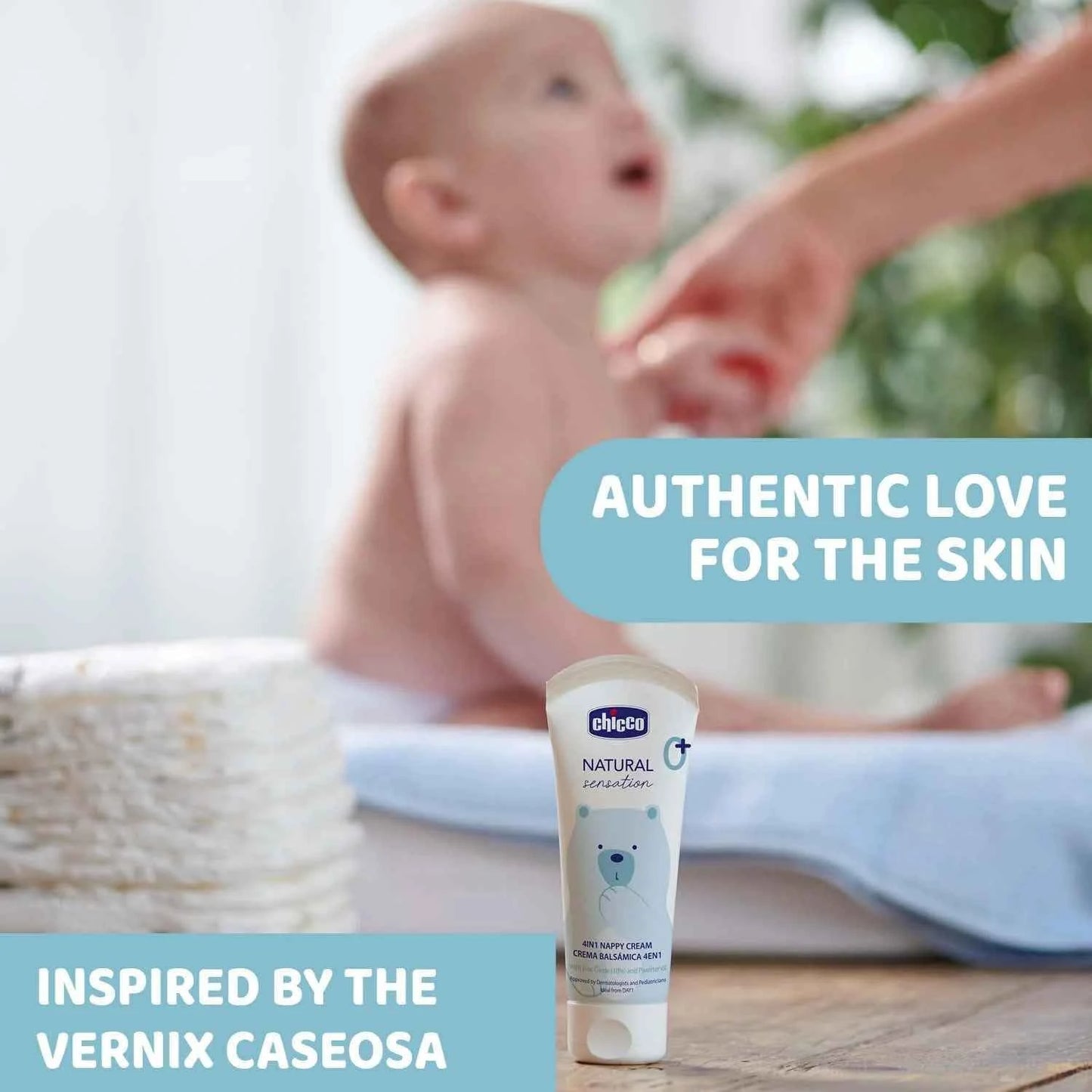 Chicco Natural Sensation Nappy Cream 4‑in‑1 – 100ml, Newborn & Above