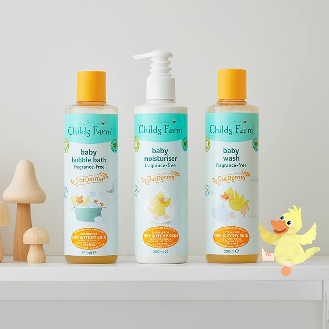 Childs Farm OatDerma Bubble Bath, Fragrance-Free, Gently Cleanses and Soothes, Suitable for Newborns with Dry, Sensitive Skin, 250 ml