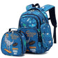 Children's Schoolbag, Dinosaur Print Waterproof Backpack with Lunch Box for Primary School Boys - Adenzo Comfies
