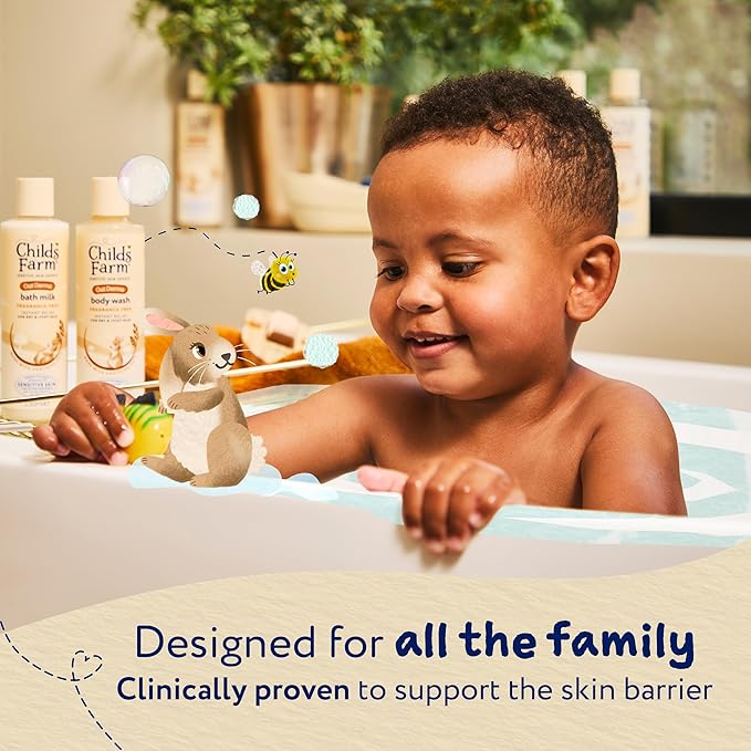 Childs Farm OatDerma Bath Milk, Fragrance Free, Soothing Hydration for Sensitive Skin, Emollient, Baby, Kids, 250ml
