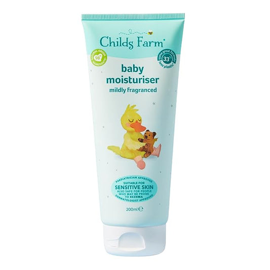 Childs Farm baby moisturiser mildly fragranced