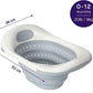 ClevaMama ClevaBath – Grey, Foldable Baby Sink Bath, 0–12 Months