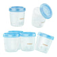 Cmbear Packaged Breast Milk Storage Cups – 6 Piece Set – Reusable BPA - Free Containers with Secure Lids – Safe Infant Feeding & Breast Milk Preservation - Adenzo Comfies