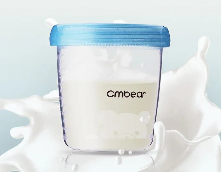 Cmbear Packaged Breast Milk Storage Cups – 6 Piece Set – Reusable BPA - Free Containers with Secure Lids – Safe Infant Feeding & Breast Milk Preservation - Adenzo Comfies