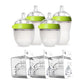 Comotomo Baby Bottle Bundle With 2x150ml Bottles, 2x250ml Bottles, and 3 Pairs of Teats-0-3m, 3m+, 6m+ (7 Piece Set)