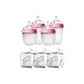 Comotomo Baby Bottle Bundle With 2x150ml Bottles, 2x250ml Bottles, and 3 Pairs of Teats-0-3m, 3m+, 6m+ (7 Piece Set)