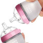 Comotomo 2 pack Baby Bottle, Green/Pink, 150ml/ 250ml, 2-Count