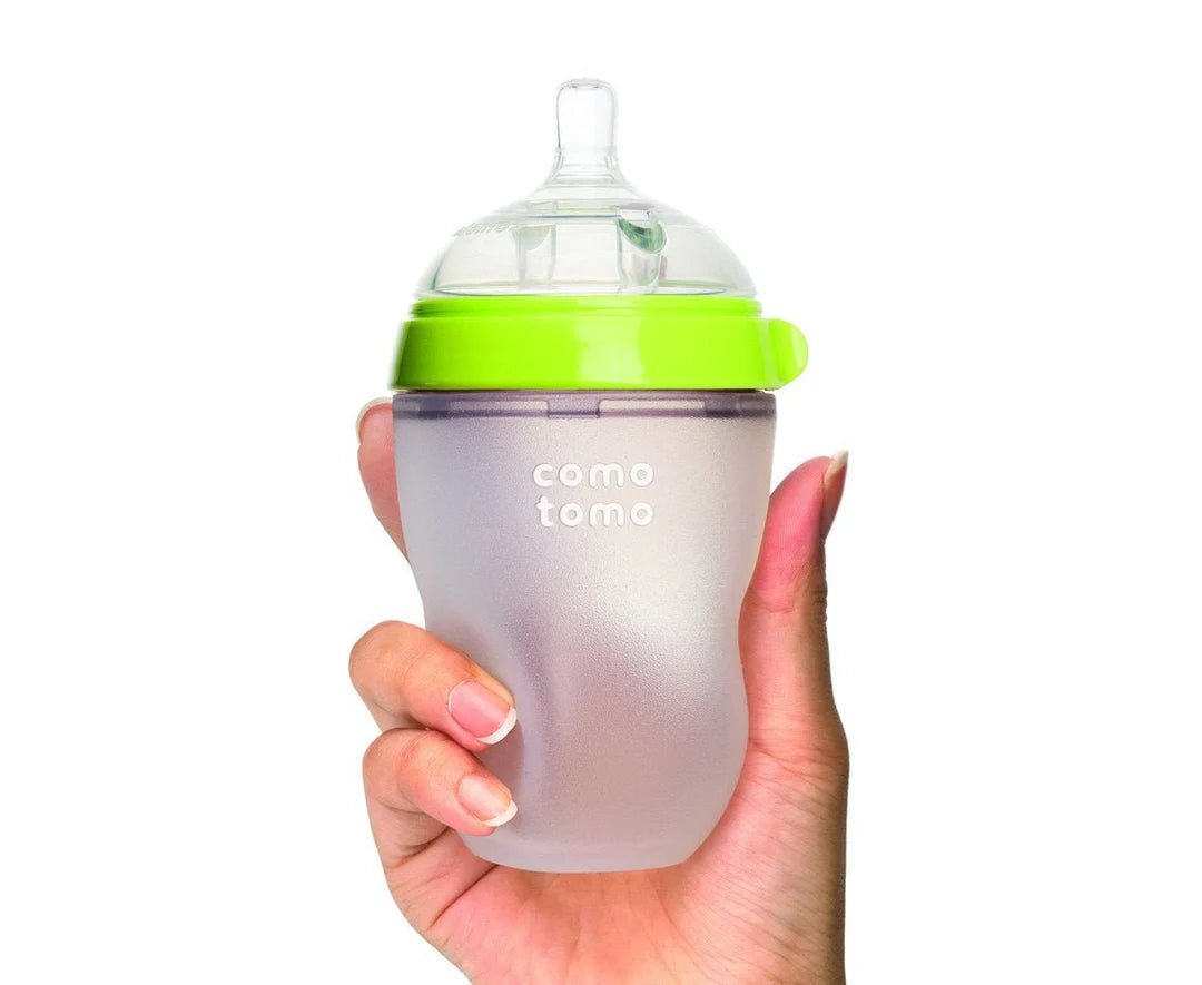Comotomo 2 pack Baby Bottle, Green/Pink, 150ml/ 250ml, 2-Count - Adenzo Comfies