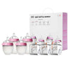 Comotomo Baby Bottle Bundle With 2x150ml Bottles, 2x250ml Bottles, and 3 Pairs of Teats-0-3m, 3m+, 6m+ (7 Piece Set) - Adenzo Comfies