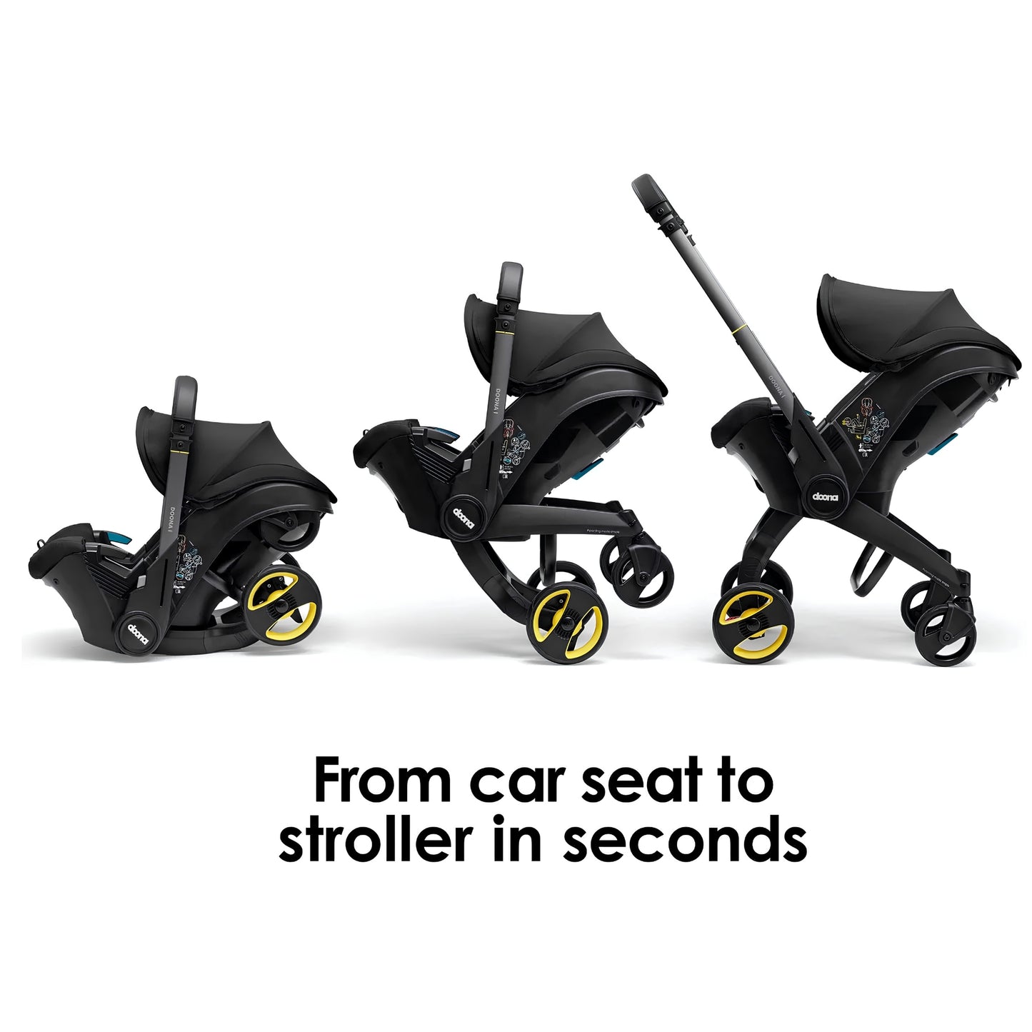 4 in 1 Stroller for 0m+, Car Seat & Stroller in 1 | 3 Reclining Positions, i-Size Certified, Enhanced Safety & Comfort Travel System - Adenzo Comfies