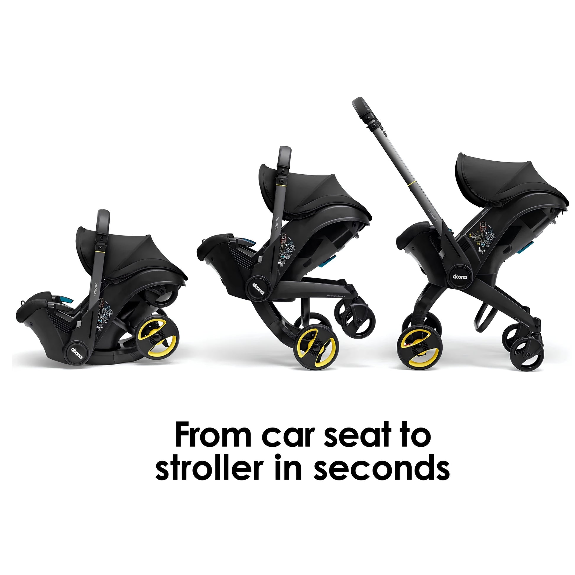 4 in 1 Stroller for 0m+, Car Seat & Stroller in 1 | 3 Reclining Positions, i-Size Certified, Enhanced Safety & Comfort Travel System - Adenzo Comfies