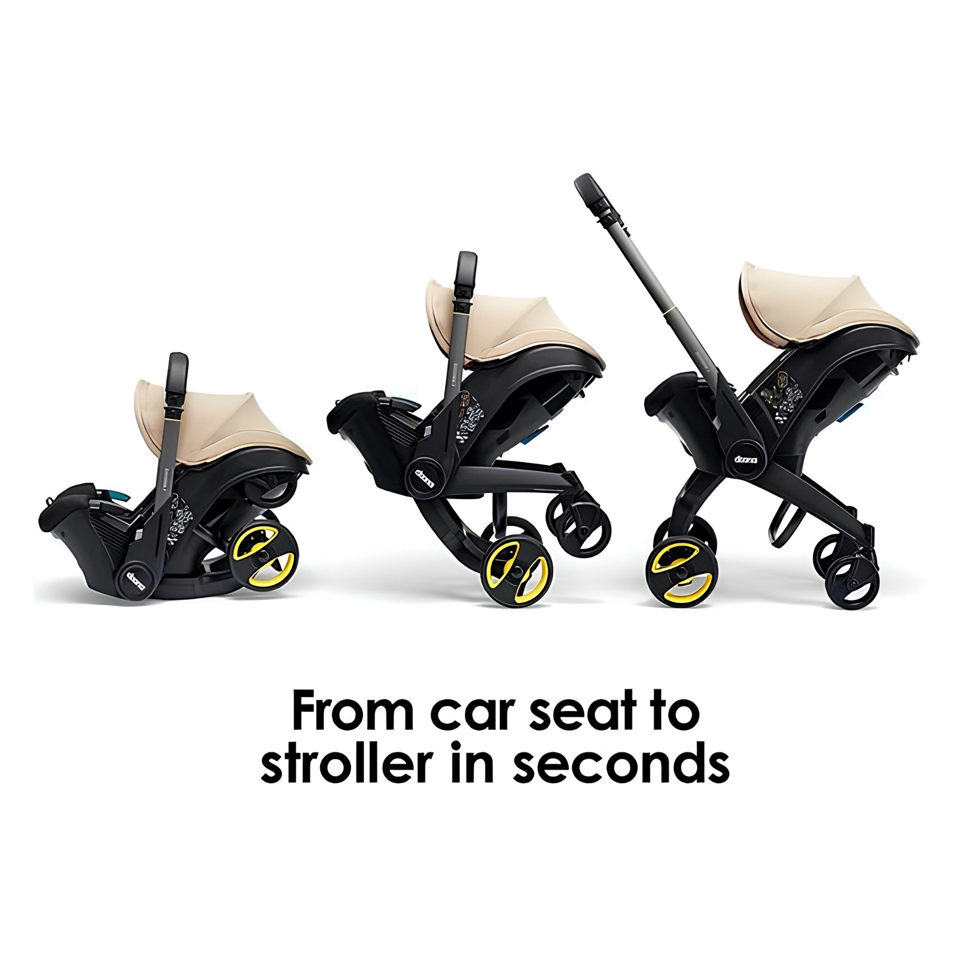 4 in 1 Stroller for 0m+, Car Seat & Stroller in 1 | 3 Reclining Positions, i-Size Certified, Enhanced Safety & Comfort Travel System - Adenzo Comfies
