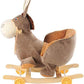Creative children's early education toy solid wood belt music baby rocking horse dual - purpose plush rocking chair - Adenzo Comfies