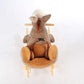 Creative children's early education toy solid wood belt music baby rocking horse dual - purpose plush rocking chair - Adenzo Comfies