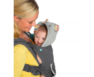 Infantino Cuddle Up Ergonomic Baby Carrier with Teddy Bear Hood | 2 - Way Infant & Toddler Front and Back Carry Carrier (5.4–18.1 kg) - Adenzo Comfies