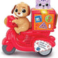 VTech Dash 'n' Deliver Scooter, Teaches Colours, Animals, Numbers, Songs & Melodies, Interactive Buttons for Role-Play Fun, Gift for Ages 12, 18, 24 Months+, English Version - Adenzo Comfies