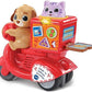 VTech Dash 'n' Deliver Scooter, Teaches Colours, Animals, Numbers, Songs & Melodies, Interactive Buttons for Role-Play Fun, Gift for Ages 12, 18, 24 Months+, English Version - Adenzo Comfies
