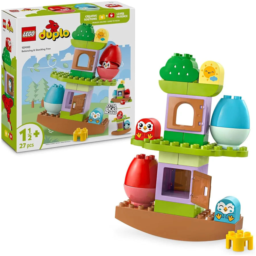 LEGO® DUPLO® Balancing & Stacking Tree [10440] – 27‑Piece Preschool Nature Playset with Owls, Eggs & Tree House, Ages 18M+