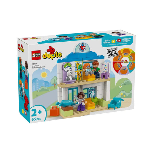 LEGO® DUPLO® First Time: Visit with the Doctor [10449] – 65‑Piece Preschool Hospital Playset with Figures & Medical Accessories, Ages 2+