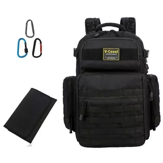 Daddy Diaper Bag Backpack – Rugged Multi - Function Baby Travel Organizer with Large Capacity, Insulated Bottle Pockets & Changing Pad, Piece of 1 - Adenzo Comfies