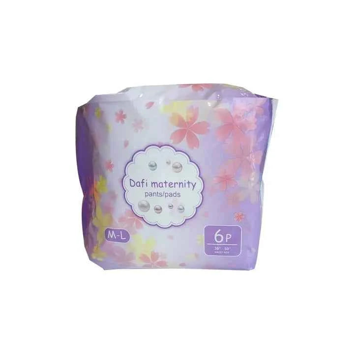 Dafi Disposable Maternity Pants/Pads – Size M‑L, Breathable Mesh