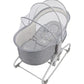 Mastela 4 in 1 Swing & Bassinet - 12 Melodies - Adjustable Backrest - 5 Points Harness - Breathable Mesh Sides & Soft Headrest - For 0 to 36M (Upto 9 Kg) - Light Grey - Adenzo Comfies