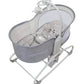 Mastela 4 in 1 Swing & Bassinet - 12 Melodies - Adjustable Backrest - 5 Points Harness - Breathable Mesh Sides & Soft Headrest - For 0 to 36M (Upto 9 Kg) - Light Grey - Adenzo Comfies