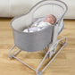 Mastela 4 in 1 Swing & Bassinet - 12 Melodies - Adjustable Backrest - 5 Points Harness - Breathable Mesh Sides & Soft Headrest - For 0 to 36M (Upto 9 Kg) - Light Grey - Adenzo Comfies