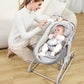 Mastela 4 in 1 Swing & Bassinet - 12 Melodies - Adjustable Backrest - 5 Points Harness - Breathable Mesh Sides & Soft Headrest - For 0 to 36M (Upto 9 Kg) - Light Grey - Adenzo Comfies