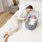 Mastela 4 in 1 Swing & Bassinet - 12 Melodies - Adjustable Backrest - 5 Points Harness - Breathable Mesh Sides & Soft Headrest - For 0 to 36M (Upto 9 Kg) - Light Grey - Adenzo Comfies