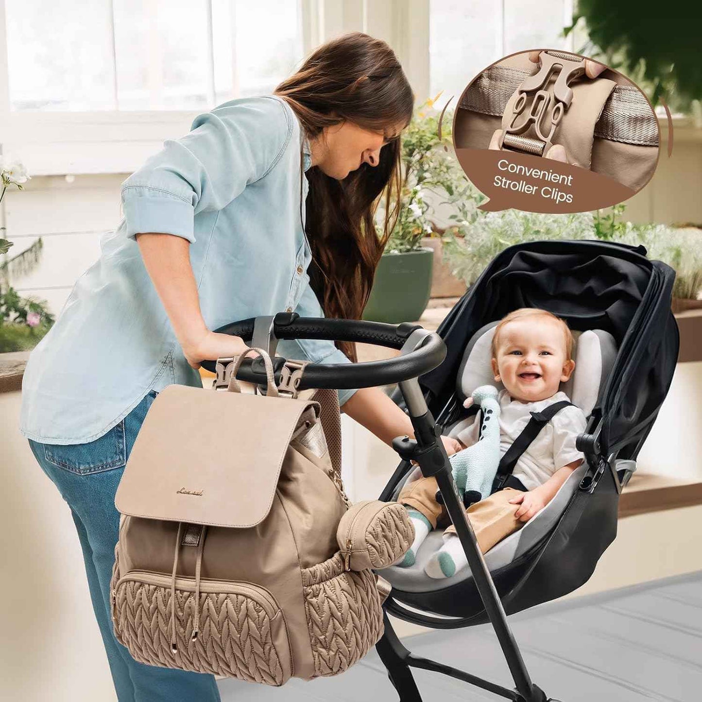 LOVEVOOK Diaper Bag Backpack with Changing Pad and Stroller Straps – Water - Resistant Baby Bag with Insulated Bottle Pockets, 21L Capacity, Blue - Adenzo Comfies