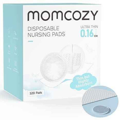 Momcozy Ultra - Thin Disposable Nursing Pads – Ultra - Absorbent, Breathable & Leak - Proof Breast Pads for Breastfeeding Moms, Individually Wrapped, 60 Count - Adenzo Comfies