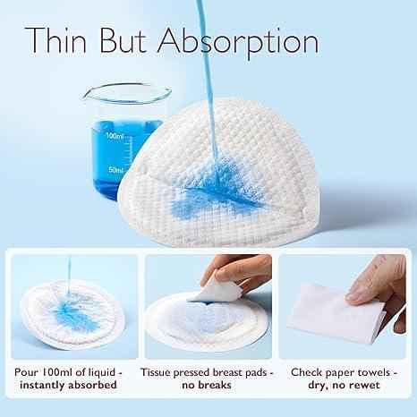 Momcozy Ultra - Thin Disposable Nursing Pads – Ultra - Absorbent, Breathable & Leak - Proof Breast Pads for Breastfeeding Moms, Individually Wrapped, 60 Count - Adenzo Comfies