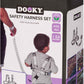 Dooky Safety Harness Set with Wristband – Black, 2.5m Range (6–36 Months)