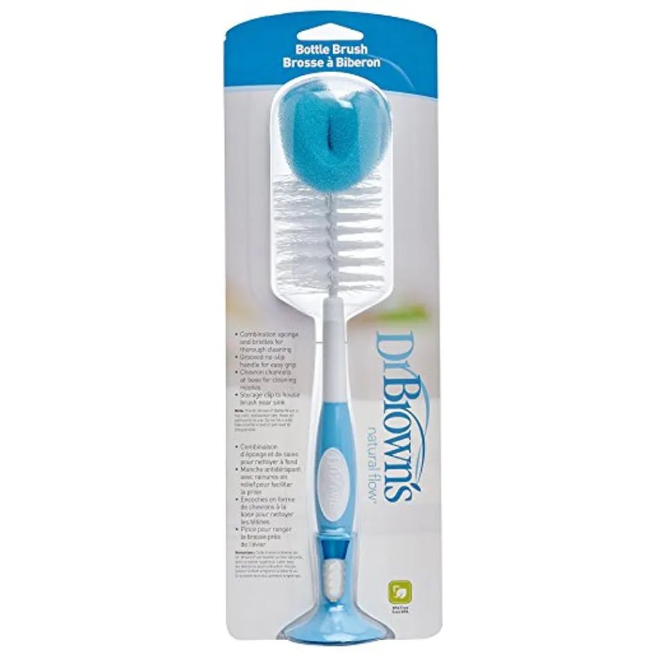 Dr. Brown’s Baby Bottle Cleaning Brush – Sponge & Bristle Cleaner with Nipple Cleaner, Non - Slip Handle, BPA - Free - Adenzo Comfies