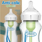 Dr. Brown's Natural Flow Options+ Anti-Colic Wide Neck Baby Bottles, Glass, Green, 270 ml