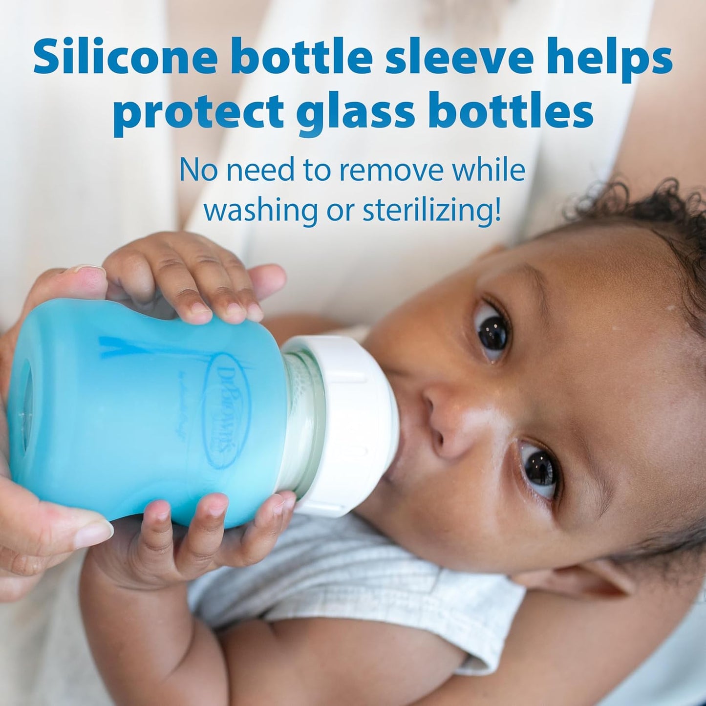 Dr. Brown's Natural Flow Options+ Anti-Colic Wide Neck Baby Bottles, Glass, Green, 270 ml