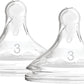 Dr. Brown's Options+ Wide-Neck Bottle Teat, Level 3 (6m+), 2 pack
