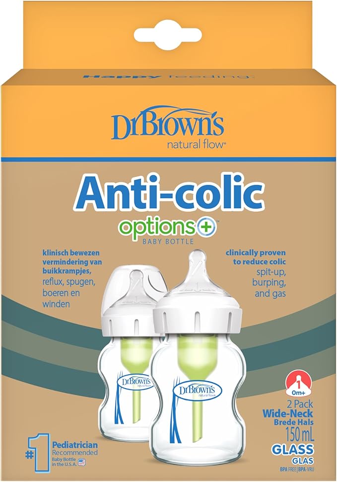 Dr Browns Options+ 150ml Twin Pack Glass Bottles
