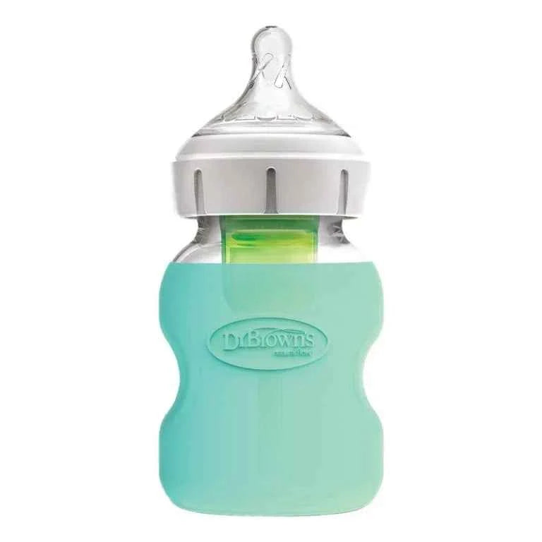 Dr. Brown’s® Natural Flow Options+ Wide‑Neck Glass Bottle Sleeve – Mint, Fits 150ml & 270ml Bottles