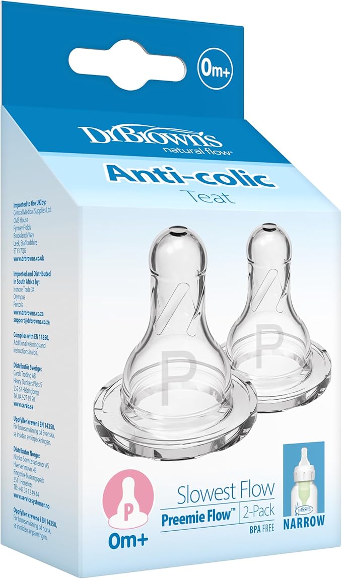 Dr Brown's Options Preemie Teats - 2pk