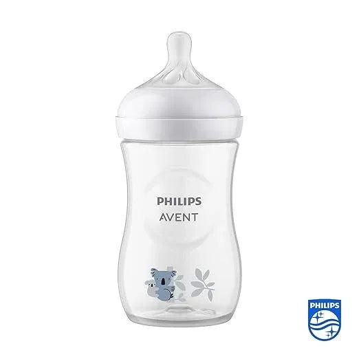 Philips Avent Natural Bottle with Responsive Dummy 260 ml Decor Coala, 1 Piece (Model SCY903/67) - Adenzo Comfies