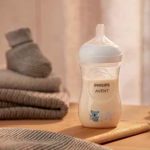 Philips Avent Natural Bottle with Responsive Dummy 260 ml Decor Coala, 1 Piece (Model SCY903/67) - Adenzo Comfies