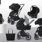 Burbay E77 3 - in - 1 Baby Travel System Stroller with Infant Car Seat & Bassinet – Foldable, Adjustable, All - Terrain Wheels - Adenzo Comfies