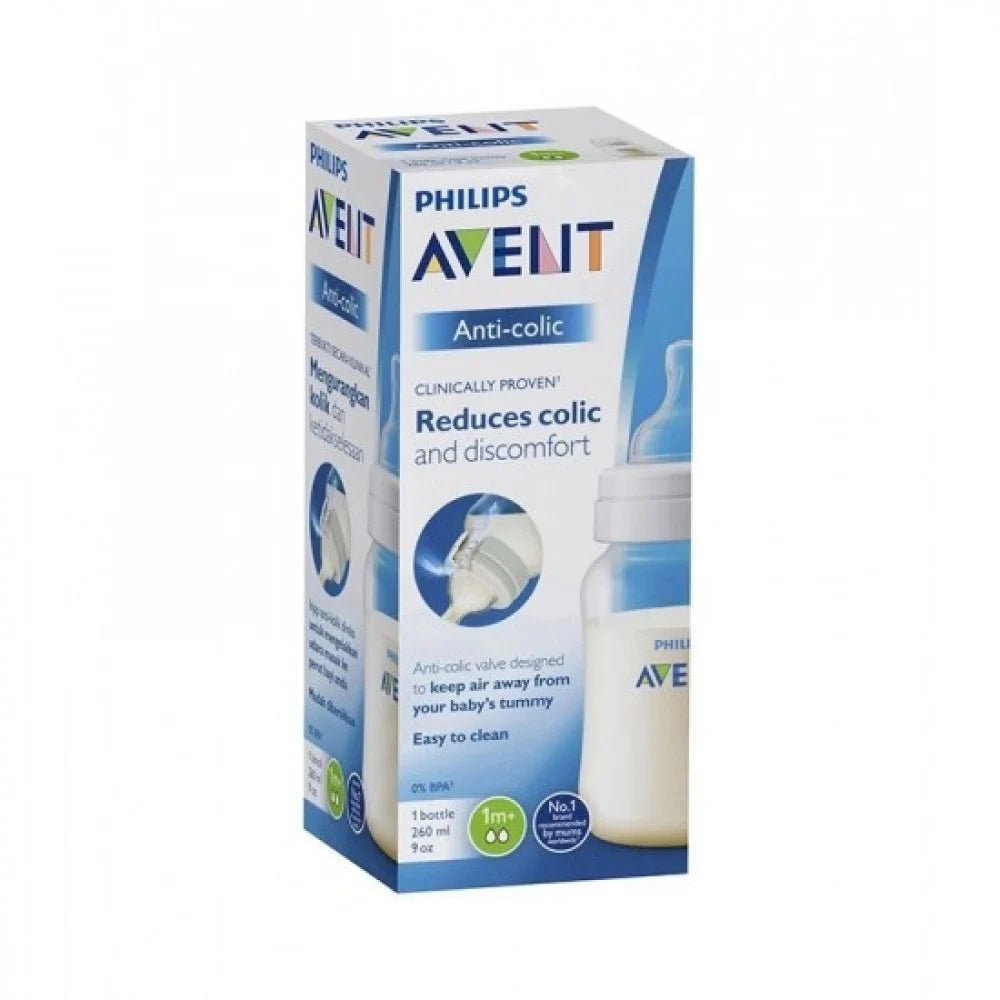 Philips Avent Anti‑Colic Baby Bottle SCF813/61 – 260ml (9oz), BPA‑Free, 1m+ - Adenzo Comfies