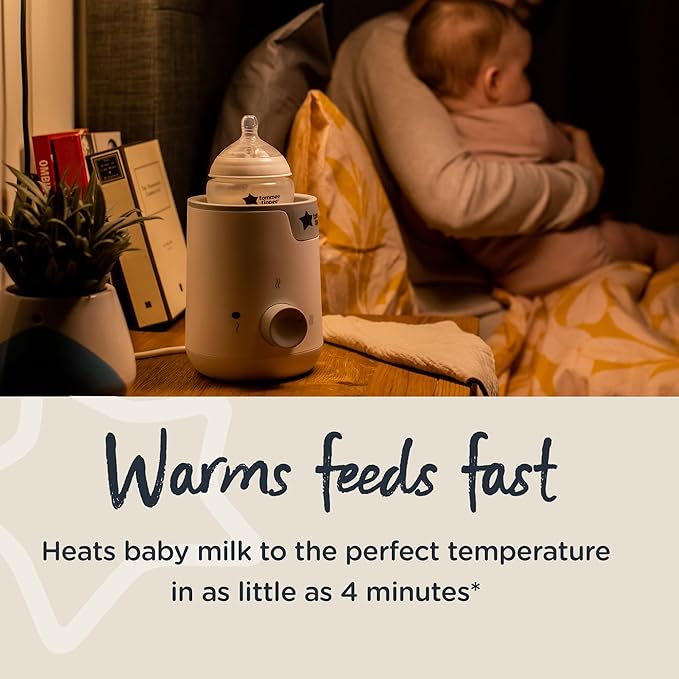 Tommee Tippee Easiwarm Bottle Warmer Warms Breast Milk to Body Temperature in 4 Minutes, with Automatic Timer and One-Dial- White