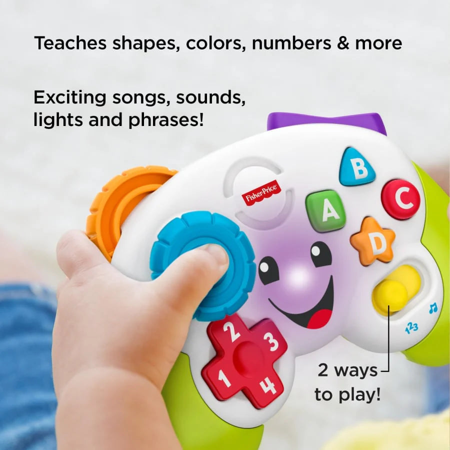 Fisher‑Price Laugh & Learn® Game & Learn Controller [FWG12] – Musical Baby Toy with Joystick, Buttons & Lights, Ages 6M+