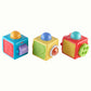 Fisher‑Price Stacking Action Blocks [DHW15] – Set of 3 Baby Learning Blocks, Letters, Numbers, Peek‑a‑Boo & Fun Actions, 6M+