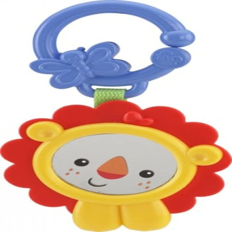 Fisher‑Price Mirror/Teether [CBL16] – Unisex Baby Sensory Teething Toy with Mirror, 0–3 Months